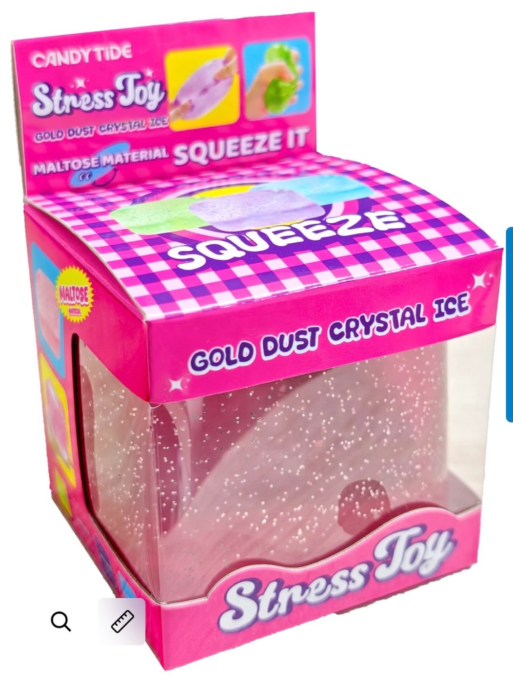 Pink Stress Toy - Squeeze Crystal Ice